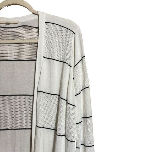 41 Hawthorn Stitch Fix Cardigan Womens 2X Multicolor Stripe Open Knit Sweater - Picture 3 of 9
